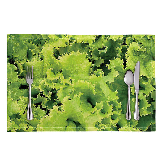 Green Lettuce Salad Print Placemat
