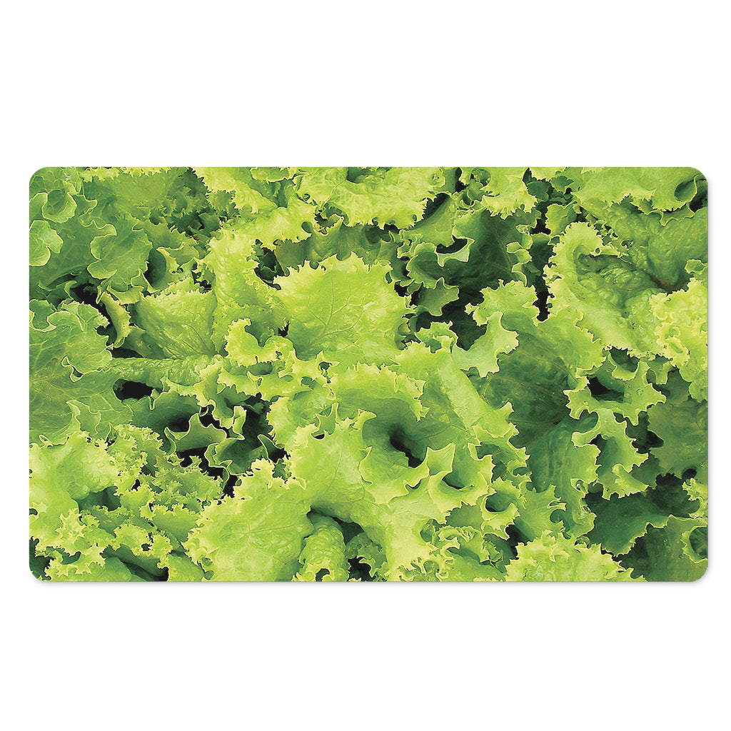 Green Lettuce Salad Print Polyester Doormat