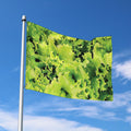 Green Lettuce Salad Print Polyester Flag