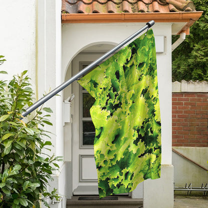 Green Lettuce Salad Print Polyester Flag