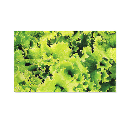 Green Lettuce Salad Print Polyester Flag
