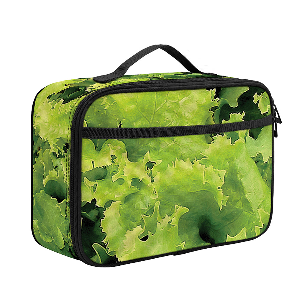 Green Lettuce Salad Print Portable Lunch Bag