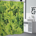 Green Lettuce Salad Print Premium Shower Curtain