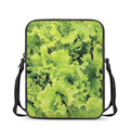 Green Lettuce Salad Print Rectangular Crossbody Bag