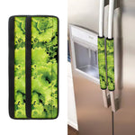 Green Lettuce Salad Print Refrigerator Handle Covers