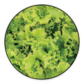 Green Lettuce Salad Print Round Floor Mat