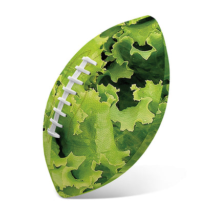 Green Lettuce Salad Print Rugby Ball