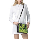 Green Lettuce Salad Print Shoulder Handbag