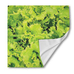 Green Lettuce Salad Print Silk Bandana