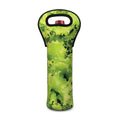 Green Lettuce Salad Print Single Neoprene Wine Tote