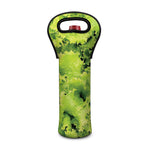 Green Lettuce Salad Print Single Neoprene Wine Tote