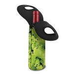 Green Lettuce Salad Print Single Neoprene Wine Tote