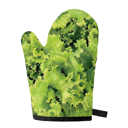 Green Lettuce Salad Print Single Oven Mitt