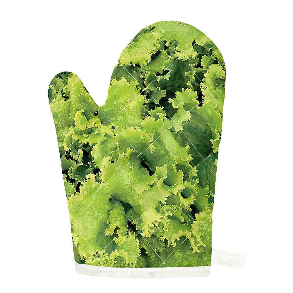 Green Lettuce Salad Print Single Oven Mitt