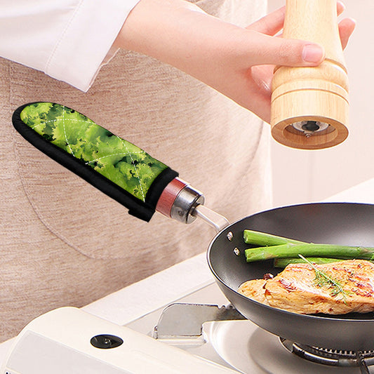 Green Lettuce Salad Print Skillet Handle Cover