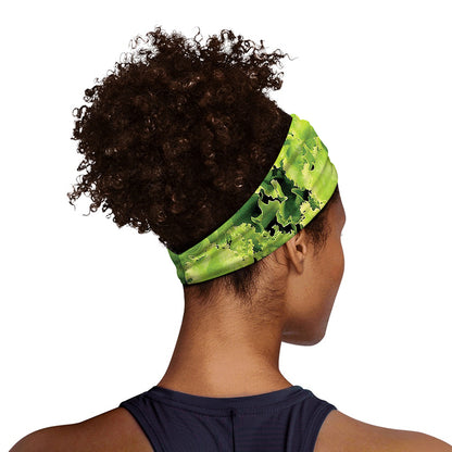 Green Lettuce Salad Print Sports Headband