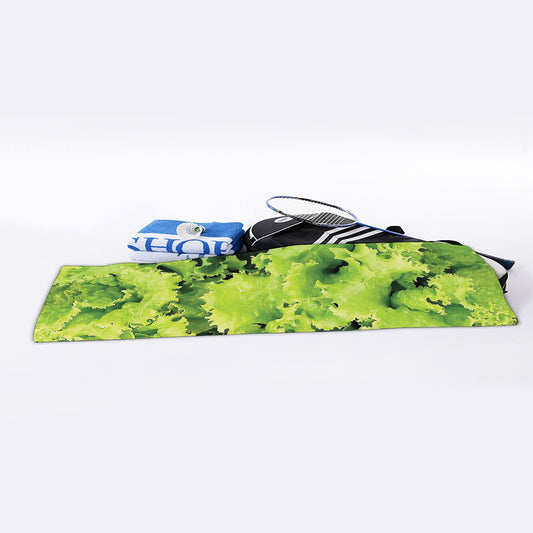 Green Lettuce Salad Print Sports Towel