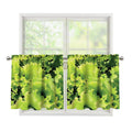 Green Lettuce Salad Print Tier Curtains