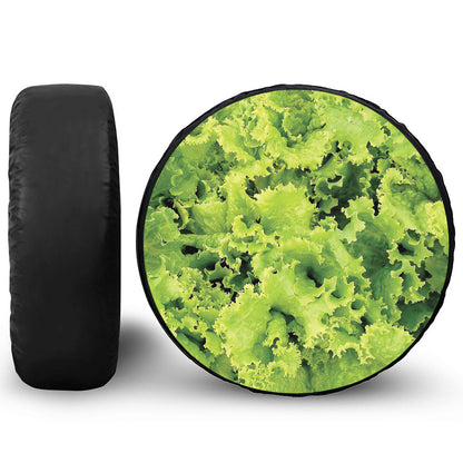 Green Lettuce Salad Print Tire Cover