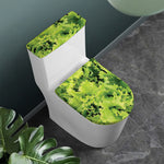 Green Lettuce Salad Print Toilet Lid And Tank Cover Set