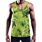 Green Lettuce Salad Print Training Tank Top