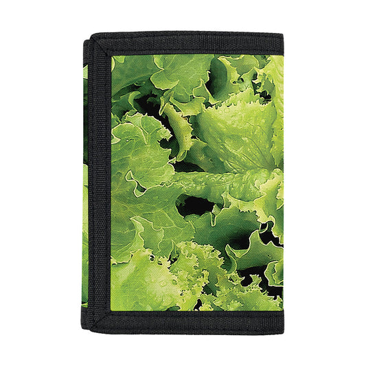 Green Lettuce Salad Print Trifold Wallet