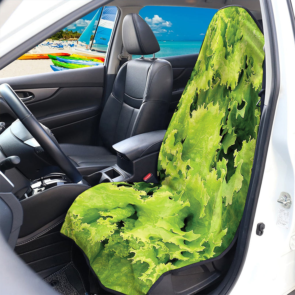 Green Lettuce Salad Print Waterproof Car Seat Cover