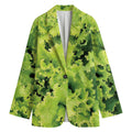 Green Lettuce Salad Print Women's Blazer