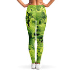 Green Lettuce Salad Print Women's Leggings