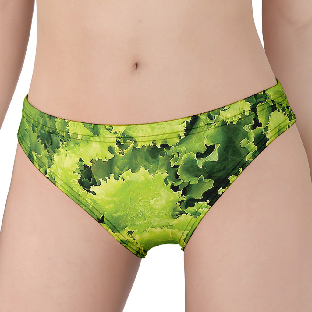 Green Lettuce Salad Print Women's Panties