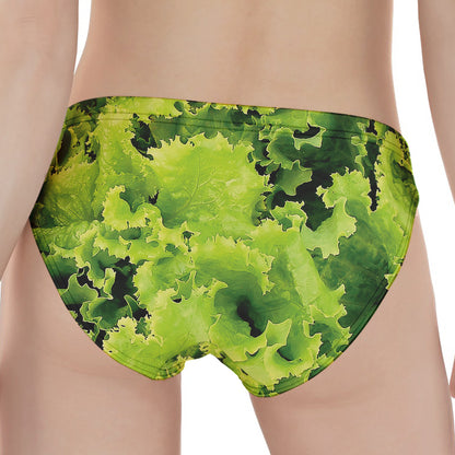 Green Lettuce Salad Print Women's Panties