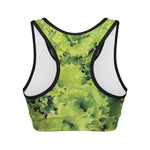 Green Lettuce Salad Print Women's Sports Bra