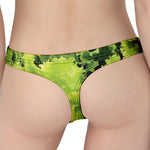 Green Lettuce Salad Print Women's Thong