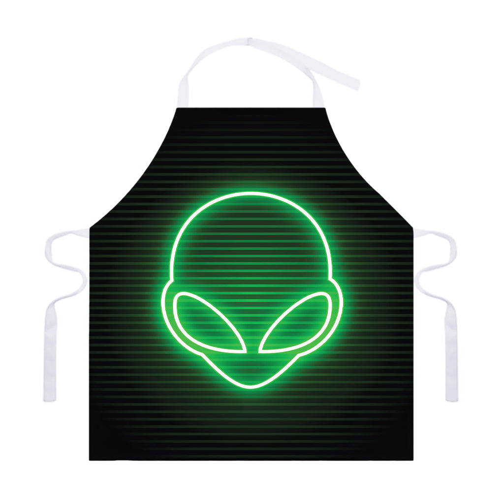 Green Light Alien Print Adjustable Apron