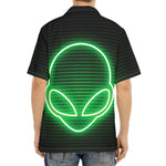 Green Light Alien Print Aloha Shirt