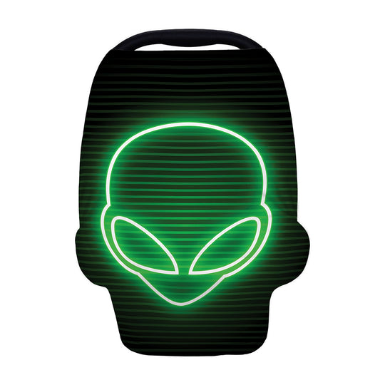 Green Light Alien Print Baby Seat Cover