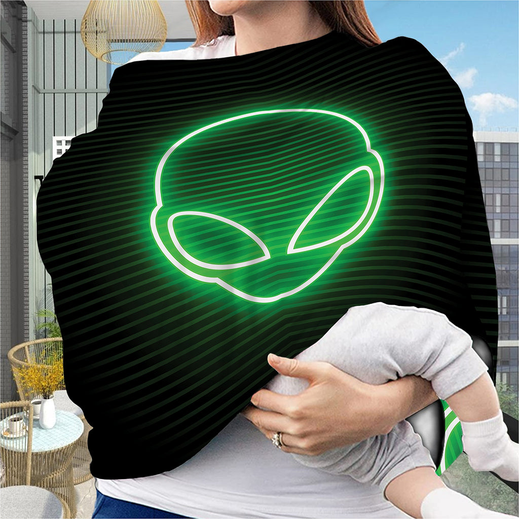 Green Light Alien Print Baby Seat Cover