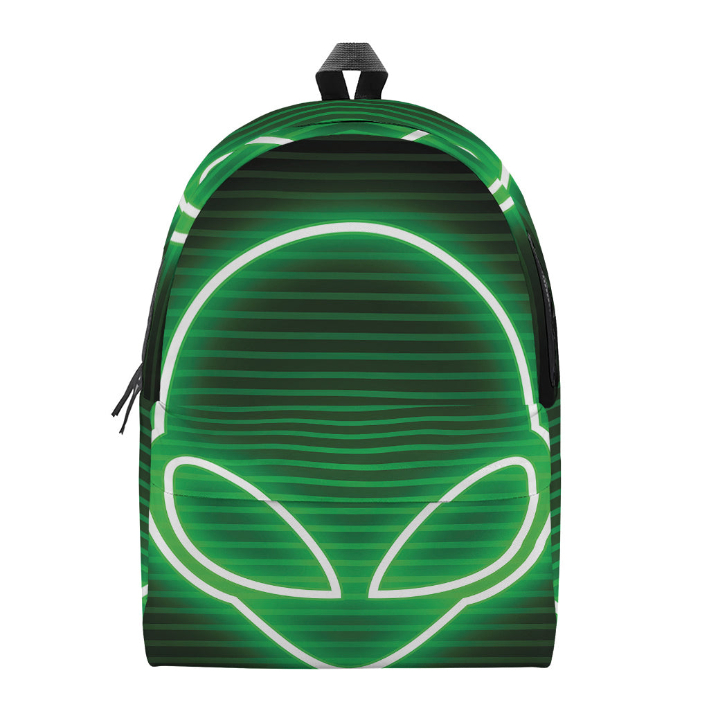 Green Light Alien Print Backpack