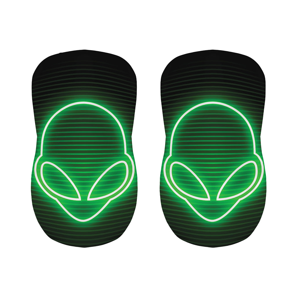 Green Light Alien Print Bar Stool Covers