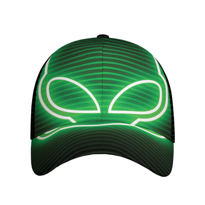 Green Light Alien Print Baseball Cap