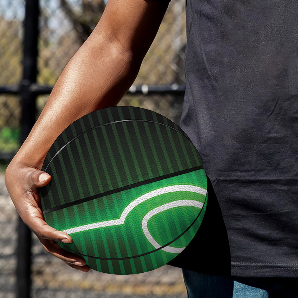 Green Light Alien Print Basketball