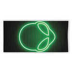 Green Light Alien Print Beach Towel