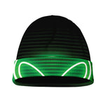 Green Light Alien Print Beanie