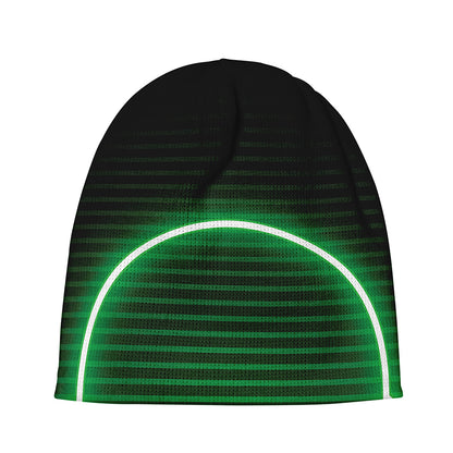 Green Light Alien Print Beanie
