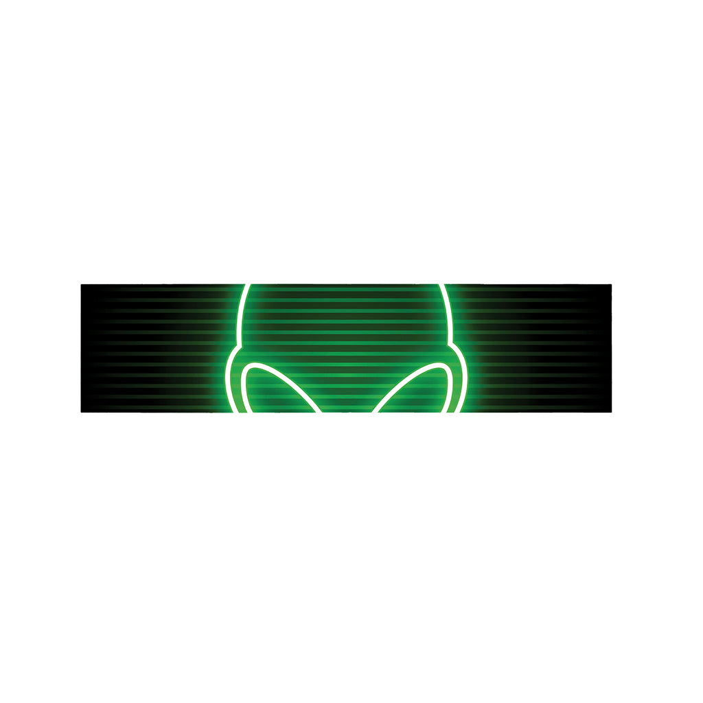 Green Light Alien Print Bed Runner