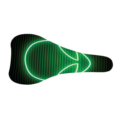 Green Light Alien Print Bicycle Seat Cover