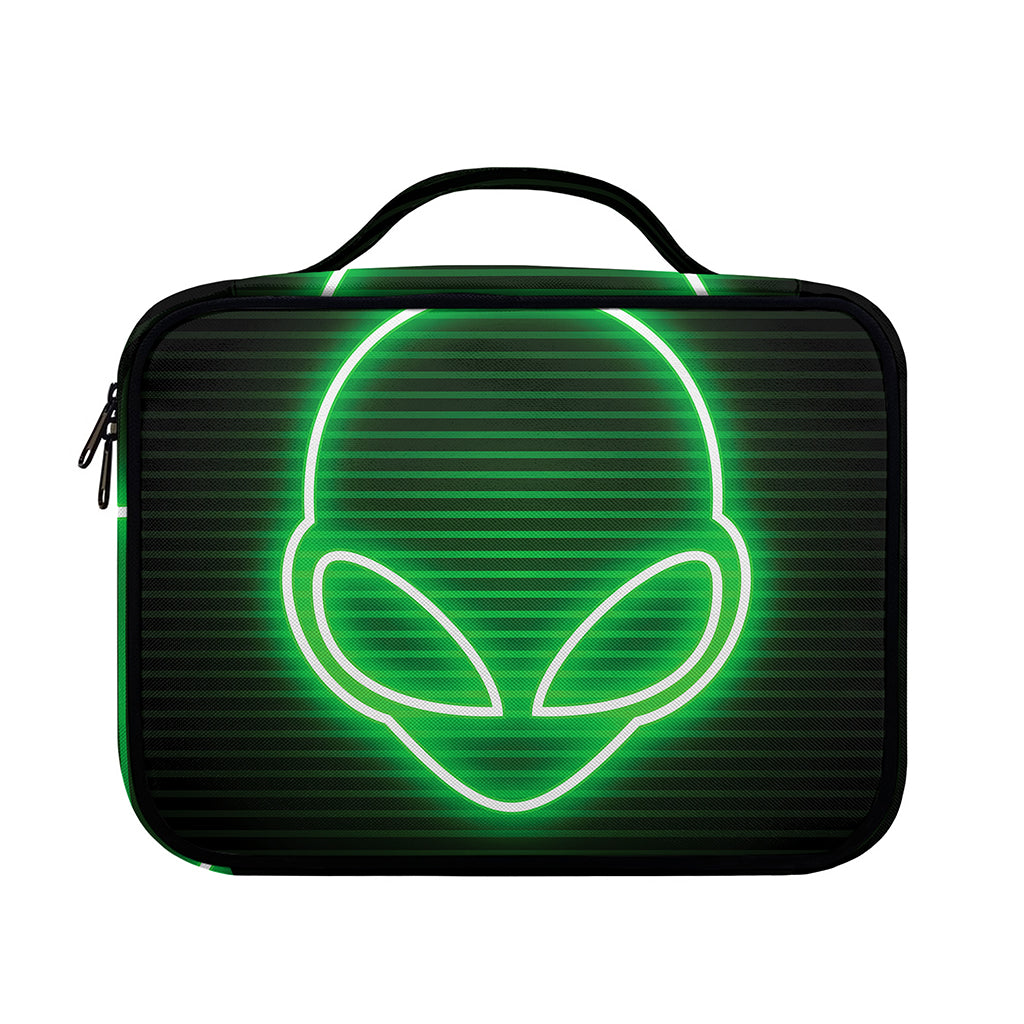 Green Light Alien Print Briefcase Bible Bag