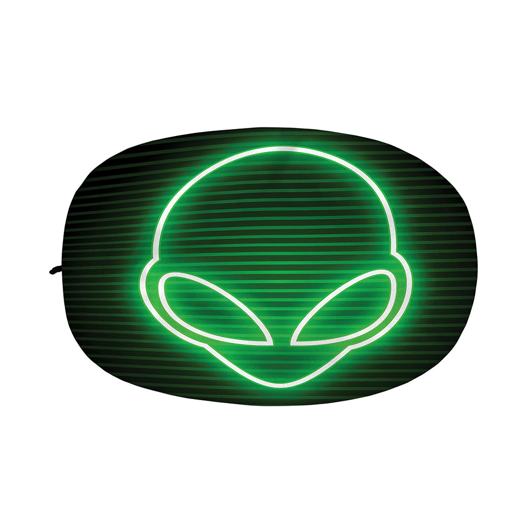Green Light Alien Print Car Side Mirror Covers
