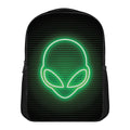 Green Light Alien Print Casual Backpack