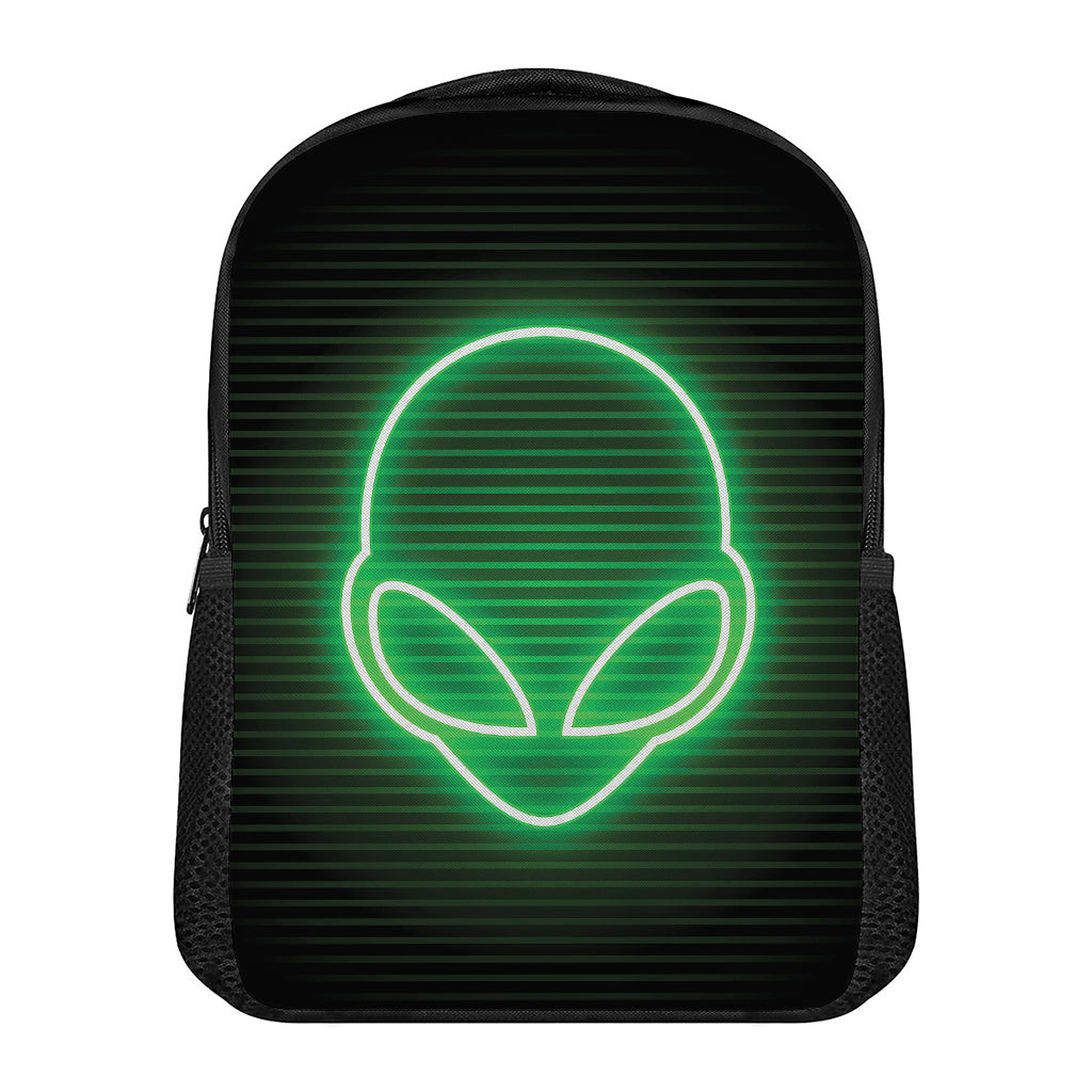 Green Light Alien Print Casual Backpack